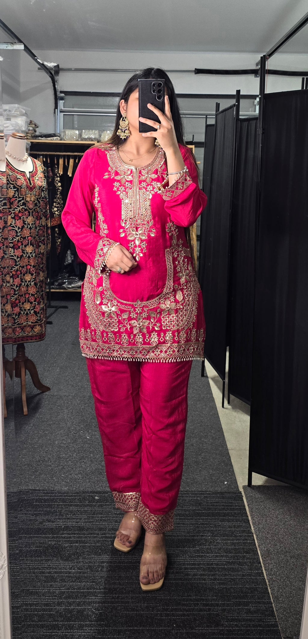 Chinon Fabric party wear suit