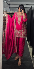 Chinon Fabric party wear suit