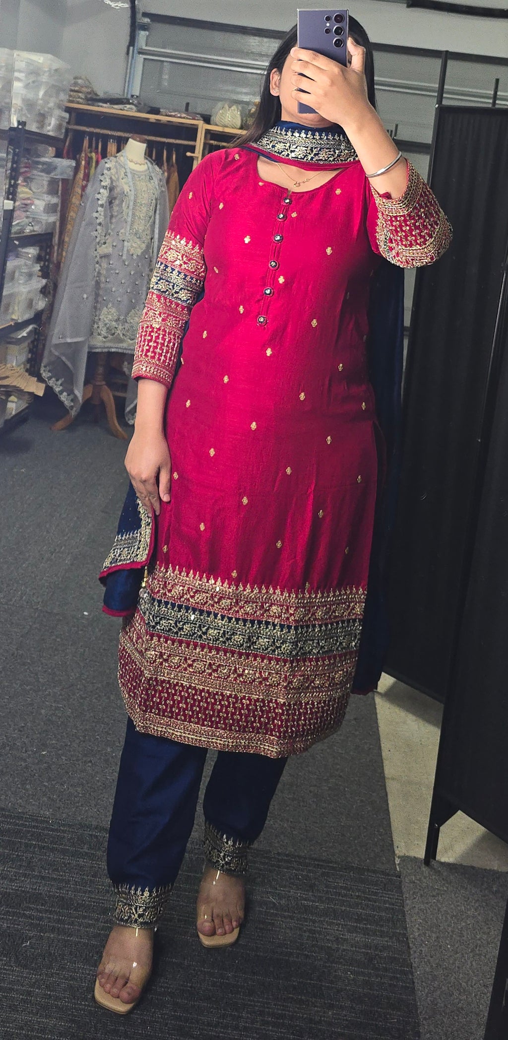 Vaani ( Chinon Fabric party wear suit)