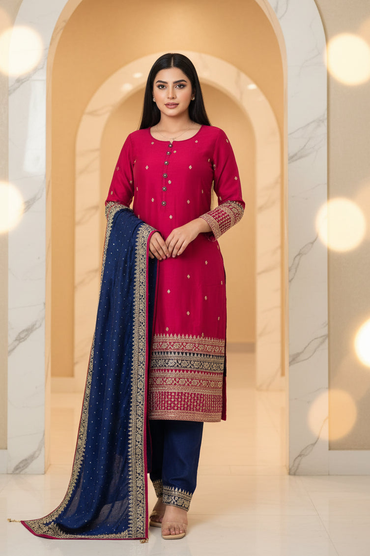 Vaani ( Chinon Fabric party wear suit)