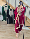 Velvet Shawl suits - Colours available