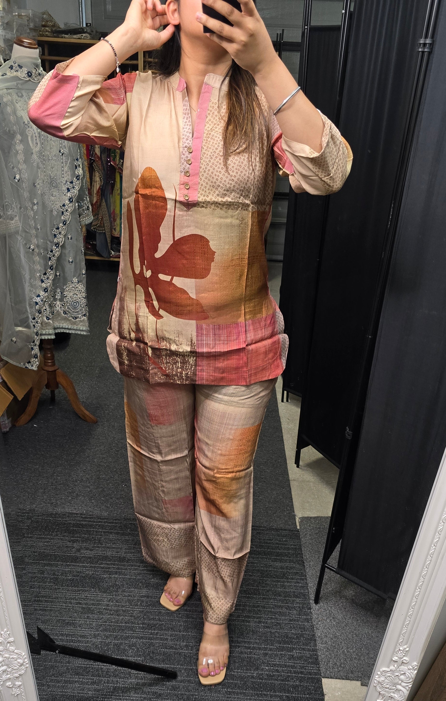 Crepe silk co-ord set