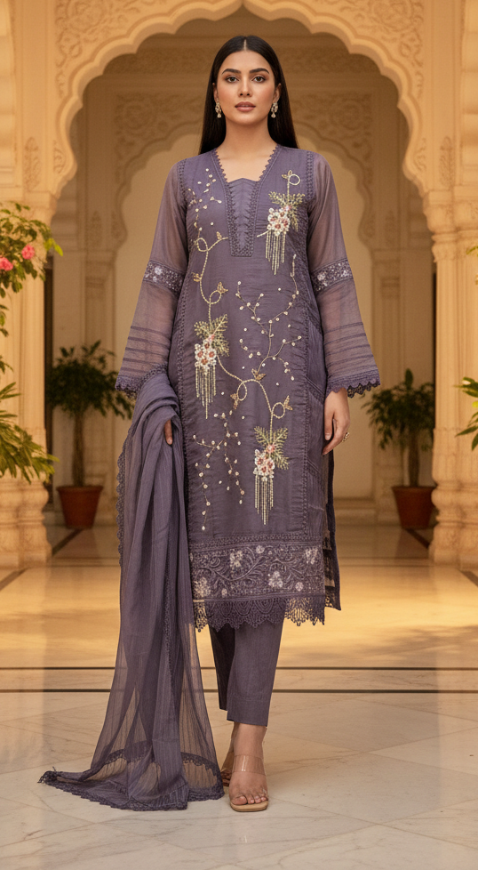 Tissue organza Pakistani Style suit