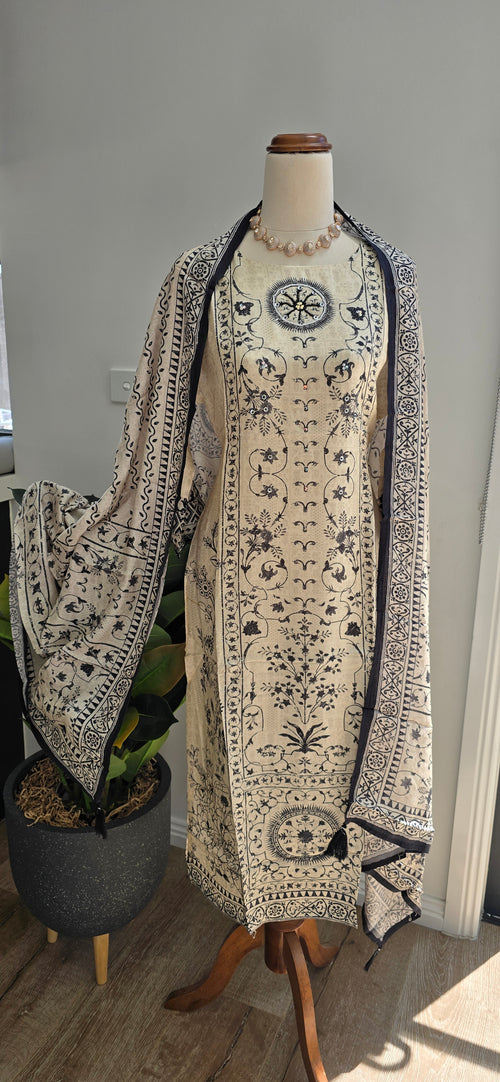 Beige cream casual wear Suit