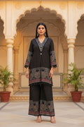 Black Printed Rayon Co-ord Set