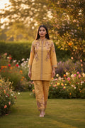 Mustard - Crepe Silk Co-ord set